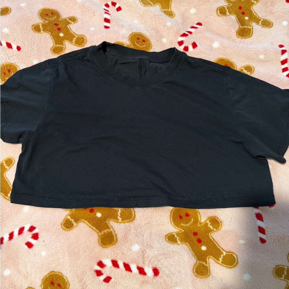 Black lululemon  Cropped T-Shirt